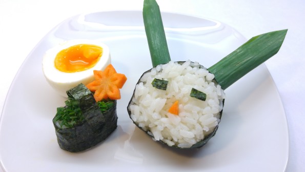 Sushi Osterhase mit Körbchen