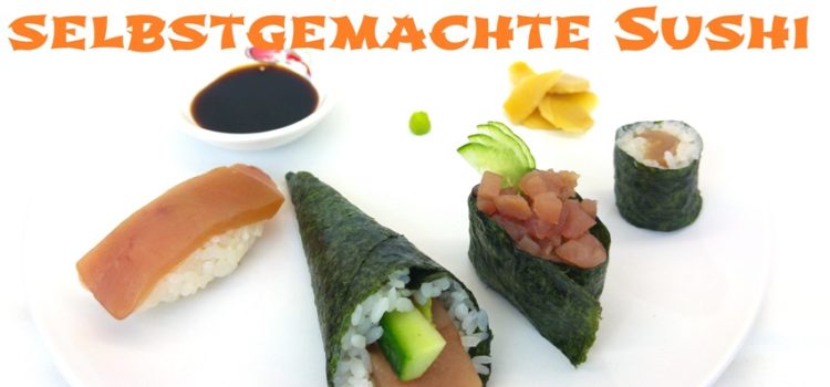 Zutaten und Hilfsmittel um Sushi selber zu Hause zu machen Zutaten und Hilfsmittel um Sushi selber zu Hause zu machen